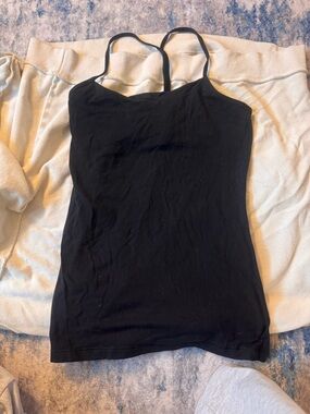 Black lululemon power y yoga tank